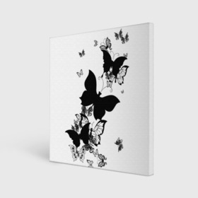 Холст квадратный с принтом Черные бабочки на белом в Екатеринбурге, 100% ПВХ |  | angel | black and white | butterfly | fairy | fashion girl | wings | ангел | бабочка | девушке | животные | крылья | летающие | магия | махаон | мотылек | мотыльки | насекомые | нежные | подарок | природа | сказочные | татуировки