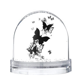 Снежный шар с принтом Черные бабочки на белом в Екатеринбурге, Пластик | Изображение внутри шара печатается на глянцевой фотобумаге с двух сторон | angel | black and white | butterfly | fairy | fashion girl | wings | ангел | бабочка | девушке | животные | крылья | летающие | магия | махаон | мотылек | мотыльки | насекомые | нежные | подарок | природа | сказочные | татуировки