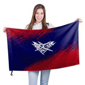 Флаг 3D с принтом VELIAL SQUAD. в Екатеринбурге, 100% полиэстер | плотность ткани — 95 г/м2, размер — 67 х 109 см. Принт наносится с одной стороны | velial squad | велиал сквад
