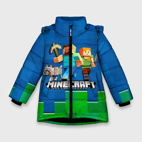Зимняя куртка для девочек 3D с принтом Minecraft Майнкрафт в Екатеринбурге, ткань верха — 100% полиэстер; подклад — 100% полиэстер, утеплитель — 100% полиэстер. | длина ниже бедра, удлиненная спинка, воротник стойка и отстегивающийся капюшон. Есть боковые карманы с листочкой на кнопках, утяжки по низу изделия и внутренний карман на молнии. 

Предусмотрены светоотражающий принт на спинке, радужный светоотражающий элемент на пуллере молнии и на резинке для утяжки. | creeper | dungeons | earth | game | minecraft | minecraft earth | блоки | грифер | игры | квадраты | компьютерная игра | крипер | маинкрафт | майн | майнкравт | майнкрафт