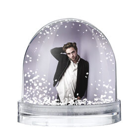 Снежный шар с принтом Роберт Паттинсон в Екатеринбурге, Пластик | Изображение внутри шара печатается на глянцевой фотобумаге с двух сторон | 