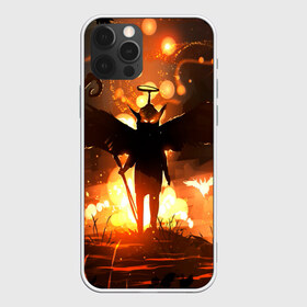 Чехол для iPhone 12 Pro Max с принтом Темный ангел ада в Екатеринбурге, Силикон |  | ад | внутренне зло | демон | демоненок | крылья | миф | нимб | посох | преисподняя | силэут | страшные сказки | темный ангел | фольклор