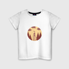 Детская футболка хлопок с принтом Siren Head в Екатеринбурге, 100% хлопок | круглый вырез горловины, полуприлегающий силуэт, длина до линии бедер | siren head | игра | лес | монстр | персонаж | сирена | сиреноголовый | чудовище