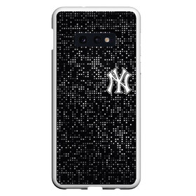 Чехол для Samsung S10E с принтом New York Yankees в Екатеринбурге, Силикон | Область печати: задняя сторона чехла, без боковых панелей | baseball | fashion | game | glitch | new york | sport | бейсбол | игра | мода | нью йорк | спорт