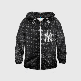 Детская ветровка 3D с принтом New York Yankees в Екатеринбурге, 100% полиэстер | подол и капюшон оформлены резинкой с фиксаторами, по бокам два кармана без застежек, один потайной карман на груди | baseball | fashion | game | glitch | new york | sport | бейсбол | игра | мода | нью йорк | спорт