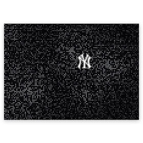 Поздравительная открытка с принтом New York Yankees в Екатеринбурге, 100% бумага | плотность бумаги 280 г/м2, матовая, на обратной стороне линовка и место для марки
 | baseball | fashion | game | glitch | new york | sport | бейсбол | игра | мода | нью йорк | спорт