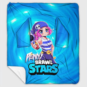 Плед с рукавами с принтом Penny Brawl Stars в Екатеринбурге, 100% полиэстер | Закругленные углы, все края обработаны. Ткань не мнется и не растягивается. Размер 170*145 | anime | brawl | brawl stars | brawlstars | brawl_stars | panny | peny | аниме | бравл | бравлстарс | девочка | девочка в шкуре медведя | девушка | манга | пени | пини