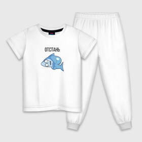 Детская пижама хлопок с принтом Акула в Екатеринбурге, 100% хлопок |  брюки и футболка прямого кроя, без карманов, на брюках мягкая резинка на поясе и по низу штанин
 | baby shark | sea | shark | акула | акуленок | акулы | море | океан | рыба
