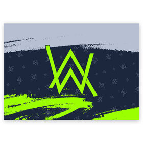 Поздравительная открытка с принтом ALAN WALKER / АЛАН УОКЕР в Екатеринбурге, 100% бумага | плотность бумаги 280 г/м2, матовая, на обратной стороне линовка и место для марки
 | alan | faded | house | logo | music | walker | алан | вокер | волкер | диджей | лого | логотип | логотипы | музыка | музыкант | символ | символы | танцеальная | уокер | хаус | электронная