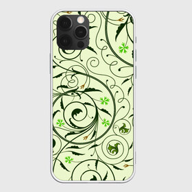 Чехол для iPhone 12 Pro Max с принтом листья в Екатеринбурге, Силикон |  | Тематика изображения на принте: кружево | листики | листочек | листья | растения