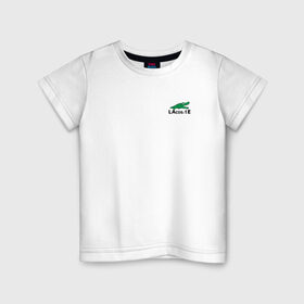 Детская футболка хлопок с принтом LaCosinus в Екатеринбурге, 100% хлопок | круглый вырез горловины, полуприлегающий силуэт, длина до линии бедер | cos | crocodile | аллигатор | косинус | крокодил | крокодильчик | математика | угол