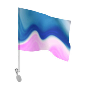 Флаг для автомобиля с принтом Воздушный Крем в Екатеринбурге, 100% полиэстер | Размер: 30*21 см | blue | cream | gradient | pink | абстрактный | абстракция | вода | волны | гламур | градиент | девочкам | зефирка | краска | краски | красочный | море | мороженое | небеса | нежные | пастельные | перламутровый