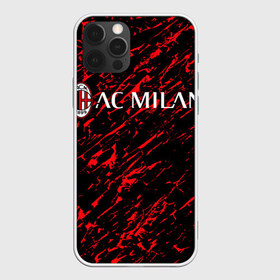 Чехол для iPhone 12 Pro Max с принтом MILAN в Екатеринбурге, Силикон |  | ac milan | fc | football | football club | sport | итальянский футбольный клуб | милан | спорт | уефа | униформа | фирменные цвета | фк | футбол | футбольный клуб