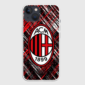 Чехол для iPhone 13 с принтом MILAN. в Екатеринбурге,  |  | ac milan | fc | football | football club | sport | итальянский футбольный клуб | милан | спорт | уефа | униформа | фирменные цвета | фк | футбол | футбольный клуб