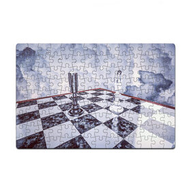 Пазл магнитный 126 элементов с принтом Шахматы в Екатеринбурге, полимерный материал с магнитным слоем | 126 деталей, размер изделия —  180*270 мм | доска | игра | игровая | игры | короли | король | настольная | настольные | небеса | небо | облака | облако | спорт | туча | тучи | шахматный | шахматы