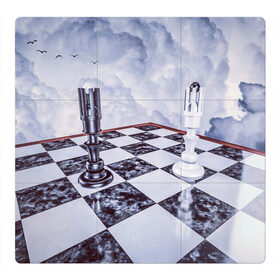 Магнитный плакат 3Х3 с принтом Шахматы в Екатеринбурге, Полимерный материал с магнитным слоем | 9 деталей размером 9*9 см | доска | игра | игровая | игры | короли | король | настольная | настольные | небеса | небо | облака | облако | спорт | туча | тучи | шахматный | шахматы