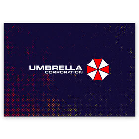 Поздравительная открытка с принтом UMBRELLA CORP / АМБРЕЛЛА в Екатеринбурге, 100% бумага | плотность бумаги 280 г/м2, матовая, на обратной стороне линовка и место для марки
 | 