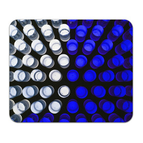 Коврик для мышки прямоугольный с принтом GGGelt в Екатеринбурге, натуральный каучук | размер 230 х 185 мм; запечатка лицевой стороны | abstraction | blue | circles | light | shapes | white | абстракция | белый | круги | свет | синий | формы
