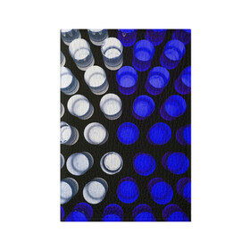 Обложка для паспорта матовая кожа с принтом GGGelt в Екатеринбурге, натуральная матовая кожа | размер 19,3 х 13,7 см; прозрачные пластиковые крепления | abstraction | blue | circles | light | shapes | white | абстракция | белый | круги | свет | синий | формы