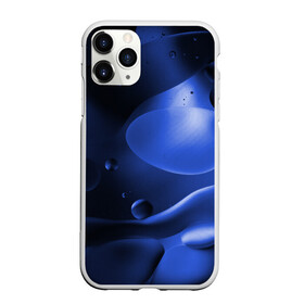 Чехол для iPhone 11 Pro Max матовый с принтом Kally в Екатеринбурге, Силикон |  | abstraction | blue | drops | shapes | surface | абстракция | капли | поверхность | синий | формы