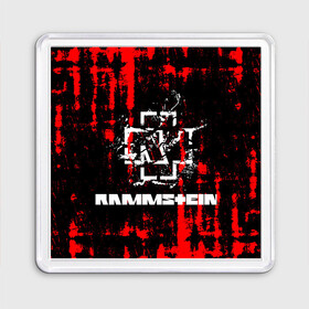 Магнит 55*55 с принтом Rammstein. в Екатеринбурге, Пластик | Размер: 65*65 мм; Размер печати: 55*55 мм | Тематика изображения на принте: music | rammstein | rock | индастриал метал | метал группа | музыка | музыкальная группа | немецкая метал группа | рамштайн | рок | хард рок