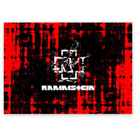 Поздравительная открытка с принтом Rammstein. в Екатеринбурге, 100% бумага | плотность бумаги 280 г/м2, матовая, на обратной стороне линовка и место для марки
 | music | rammstein | rock | индастриал метал | метал группа | музыка | музыкальная группа | немецкая метал группа | рамштайн | рок | хард рок