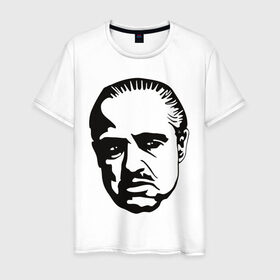 Мужская футболка хлопок с принтом godfather в Екатеринбурге, 100% хлопок | прямой крой, круглый вырез горловины, длина до линии бедер, слегка спущенное плечо. | 