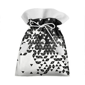 Подарочный 3D мешок с принтом Векторные фигуры в Екатеринбурге, 100% полиэстер | Размер: 29*39 см | Тематика изображения на принте: абстракция | белое | вектор | геометрические фигуры | геометрия | градиент | минимализм | ромб | ромбы | треугольники | фигуры | чернобелое | черное
