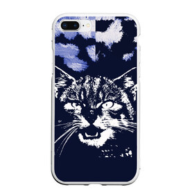 Чехол для iPhone 7Plus/8 Plus матовый с принтом кот в Екатеринбурге, Силикон | Область печати: задняя сторона чехла, без боковых панелей | животные | звери | зевающий кот | кися | кот | котенок | котики | коты | кричащий кот | минимализм | питомцы | прикольные картинки
