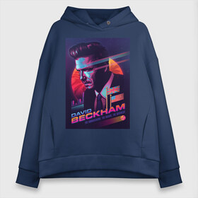 Женское худи Oversize хлопок с принтом Cyberpunk art neon 11-90 в Екатеринбурге, френч-терри — 70% хлопок, 30% полиэстер. Мягкий теплый начес внутри —100% хлопок | боковые карманы, эластичные манжеты и нижняя кромка, капюшон на магнитной кнопке | art | neon aesthetic | neon art | vaporwave art | киберпанк | цифровые файлы