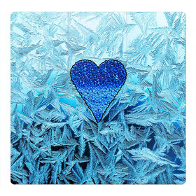 Магнитный плакат 3Х3 с принтом Ледяное сердце в Екатеринбурге, Полимерный материал с магнитным слоем | 9 деталей размером 9*9 см | christmas | frozen | new year | snow | winter | влюбленные | дед мороз | зима | зимний | лед | любимая жена | любовь | мама | новый год | подарок | рождество | сердечки | снег | снежинки | снежная королева | узоры