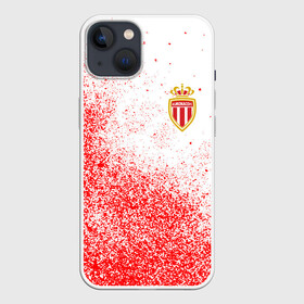 Чехол для iPhone 13 с принтом MONACO. в Екатеринбурге,  |  | fc | football | football club | france | monaco | sport | нико ковач | спорт | уефа | униформа | фк | фк монако | франция | французская лига 1 | французский футбольный клуб | футбол | фут