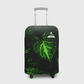 Чехол для чемодана 3D с принтом Листья зеленые CODE ERROR 404 в Екатеринбурге, 86% полиэфир, 14% спандекс | двустороннее нанесение принта, прорези для ручек и колес | Тематика изображения на принте: 404 | code | error | зеленые | листья