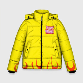 Зимняя куртка для мальчиков 3D с принтом Kill Bill - Pussy Wagon в Екатеринбурге, ткань верха — 100% полиэстер; подклад — 100% полиэстер, утеплитель — 100% полиэстер | длина ниже бедра, удлиненная спинка, воротник стойка и отстегивающийся капюшон. Есть боковые карманы с листочкой на кнопках, утяжки по низу изделия и внутренний карман на молнии. 

Предусмотрены светоотражающий принт на спинке, радужный светоотражающий элемент на пуллере молнии и на резинке для утяжки | kill bill | pickup | pussy | pussy wagon | tarantino | wagon | квентин тарантино | пикап | пусси вагон | тарантино