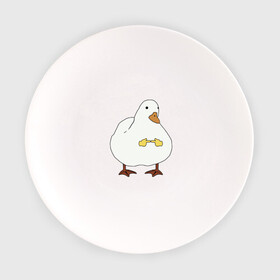 Тарелка с принтом Shy duck в Екатеринбурге, фарфор | диаметр - 210 мм
диаметр для нанесения принта - 120 мм | Тематика изображения на принте: duck | mem | застенчивая утка | мем | милая утка | прикол | птица | утка | юмор