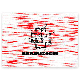 Поздравительная открытка с принтом Rammstein. в Екатеринбурге, 100% бумага | плотность бумаги 280 г/м2, матовая, на обратной стороне линовка и место для марки
 | music | rammstein | rock | индастриал метал | метал группа | музыка | музыкальная группа | немецкая метал группа | рамштайн | рок | хард рок