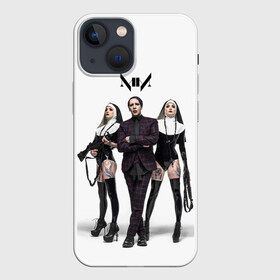 Чехол для iPhone 13 mini с принтом Marilyn Manson в Екатеринбурге,  |  | art | logo | manson | marilyn | rock | usa | великий | лого | логотип | мэнсон | мэрилин | рок | ужасный