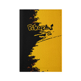 Обложка для паспорта матовая кожа с принтом Pikachu в Екатеринбурге, натуральная матовая кожа | размер 19,3 х 13,7 см; прозрачные пластиковые крепления | battle | drawing | entei | lugia | metagross | pikachu | pokemon | zapdos | брок | бульбазавр | детектив | монстр | пикачу | покемон | эш