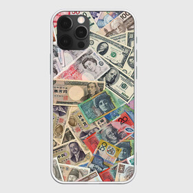 Чехол для iPhone 12 Pro Max с принтом Деньги в Екатеринбурге, Силикон |  | арт | банкноты | валюта | деньги | доллары | зеленый | иена | красный | серый | синий | фунт стерлингов | юани