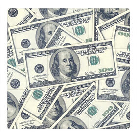 Магнитный плакат 3Х3 с принтом Доллары в Екатеринбурге, Полимерный материал с магнитным слоем | 9 деталей размером 9*9 см | 100 долларов | арт | банкноты | валюта | деньги | доллары | зеленый | зелень | сто | сто долларов