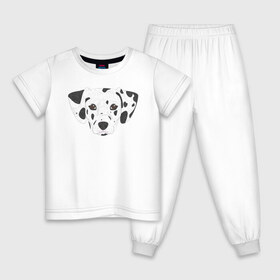 Детская пижама хлопок с принтом Для Любителей Далматинов в Екатеринбурге, 100% хлопок |  брюки и футболка прямого кроя, без карманов, на брюках мягкая резинка на поясе и по низу штанин
 | Тематика изображения на принте: 