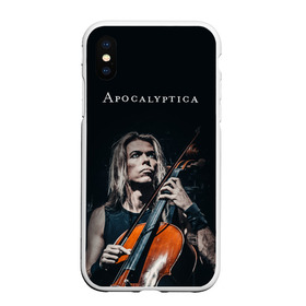 Чехол для iPhone XS Max матовый с принтом Apocalyptica в Екатеринбурге, Силикон | Область печати: задняя сторона чехла, без боковых панелей | apocalyptica | eicca toppinen | finland | helsenki | metall | metallica | rock | апоклиптика | виолончель | рок | симфонический рок | финляндия | эйкка топпинен