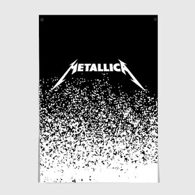 Постер с принтом Metallica. в Екатеринбурге, 100% бумага
 | бумага, плотность 150 мг. Матовая, но за счет высокого коэффициента гладкости имеет небольшой блеск и дает на свету блики, но в отличии от глянцевой бумаги не покрыта лаком | metallica | music | rock | американская рок группа | метал группа | металлика | музыка | рок | рок группа | трэш метал | хеви метал