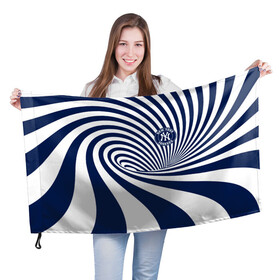Флаг 3D с принтом New York Yankees в Екатеринбурге, 100% полиэстер | плотность ткани — 95 г/м2, размер — 67 х 109 см. Принт наносится с одной стороны | baseball | new york | sport | team | usa | yankees | бейсбол | нью йорк | спорт | сша