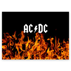 Поздравительная открытка с принтом AC/DC. в Екатеринбурге, 100% бумага | плотность бумаги 280 г/м2, матовая, на обратной стороне линовка и место для марки
 | ac dc | music | rock | австралийская рок группа | ас дс | асдс | блюз рок | музыка | переменный ток постоянный ток | рок | рок н ролл | хард рок | эй си ди си