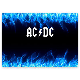 Поздравительная открытка с принтом AC/DC. в Екатеринбурге, 100% бумага | плотность бумаги 280 г/м2, матовая, на обратной стороне линовка и место для марки
 | Тематика изображения на принте: ac dc | music | rock | австралийская рок группа | ас дс | асдс | блюз рок | музыка | переменный ток постоянный ток | рок | рок н ролл | хард рок | эй си ди си