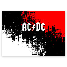 Поздравительная открытка с принтом AC/DC. в Екатеринбурге, 100% бумага | плотность бумаги 280 г/м2, матовая, на обратной стороне линовка и место для марки
 | Тематика изображения на принте: ac dc | music | rock | австралийская рок группа | ас дс | асдс | блюз рок | музыка | переменный ток постоянный ток | рок | рок н ролл | хард рок | эй си ди си