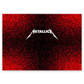 Поздравительная открытка с принтом Metallica. в Екатеринбурге, 100% бумага | плотность бумаги 280 г/м2, матовая, на обратной стороне линовка и место для марки
 | Тематика изображения на принте: metallica | music | rock | американская рок группа | метал группа | металлика | музыка | рок | рок группа | трэш метал | хеви метал