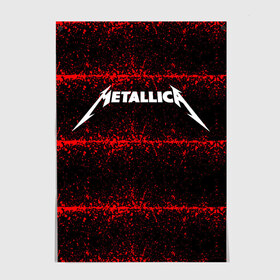 Постер с принтом Metallica. в Екатеринбурге, 100% бумага
 | бумага, плотность 150 мг. Матовая, но за счет высокого коэффициента гладкости имеет небольшой блеск и дает на свету блики, но в отличии от глянцевой бумаги не покрыта лаком | metallica | music | rock | американская рок группа | метал группа | металлика | музыка | рок | рок группа | трэш метал | хеви метал