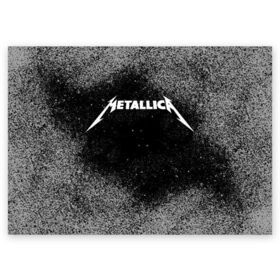 Поздравительная открытка с принтом Metallica. в Екатеринбурге, 100% бумага | плотность бумаги 280 г/м2, матовая, на обратной стороне линовка и место для марки
 | Тематика изображения на принте: metallica | music | rock | американская рок группа | метал группа | металлика | музыка | рок | рок группа | трэш метал | хеви метал